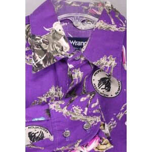 Wrangler Vintage Mens Cowboy Cut L9ng Tails Western Shirt Size 15-33 Cowboy